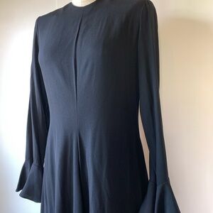 Sonia Rykiel Vintage Black Long Sleeve Dress with Flared Cuffs